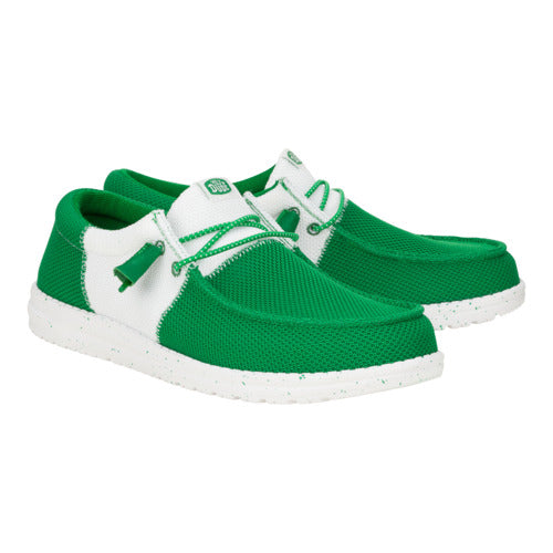 Wally Tri Varsity Mesh – Green/White - Image 2