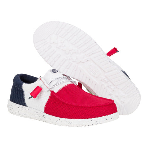 Wally Tri Varsity Mesh – Red/Navy - Image 3