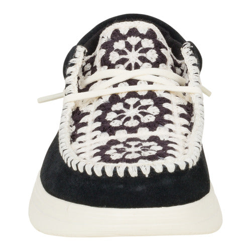 Wendy Comf Suede Crochet – Black/Multi - Image 5
