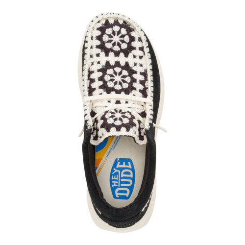 Wendy Comf Suede Crochet – Black/Multi - Image 7