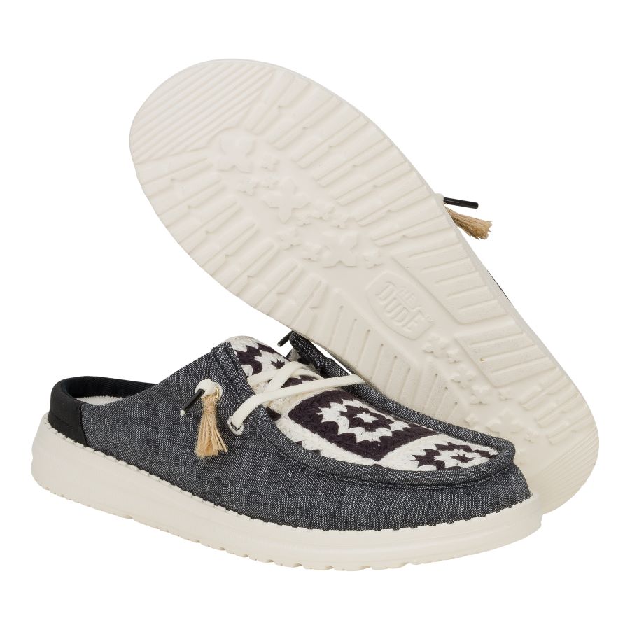 Wendy Slip Cottage Crochet – Black/Multi - Image 3