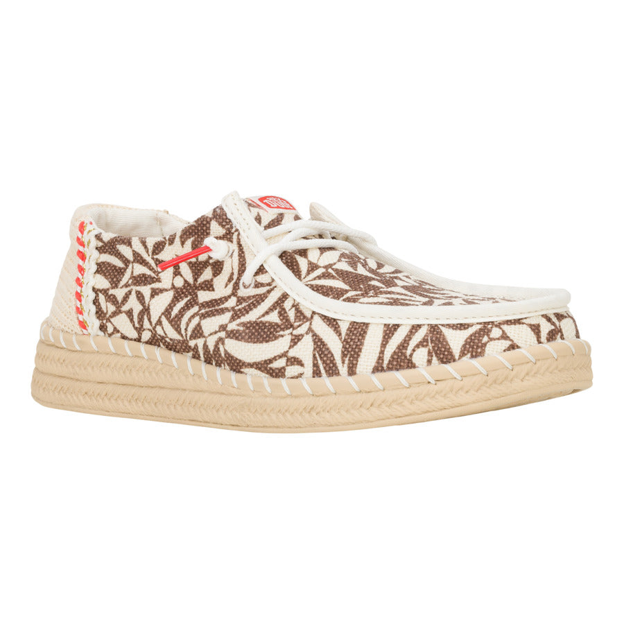 Wendy Espadrille Retro Palm – Downtown Brown/Egret - Image 7