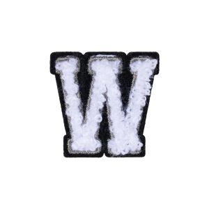 Letter W Patch – W Black/White