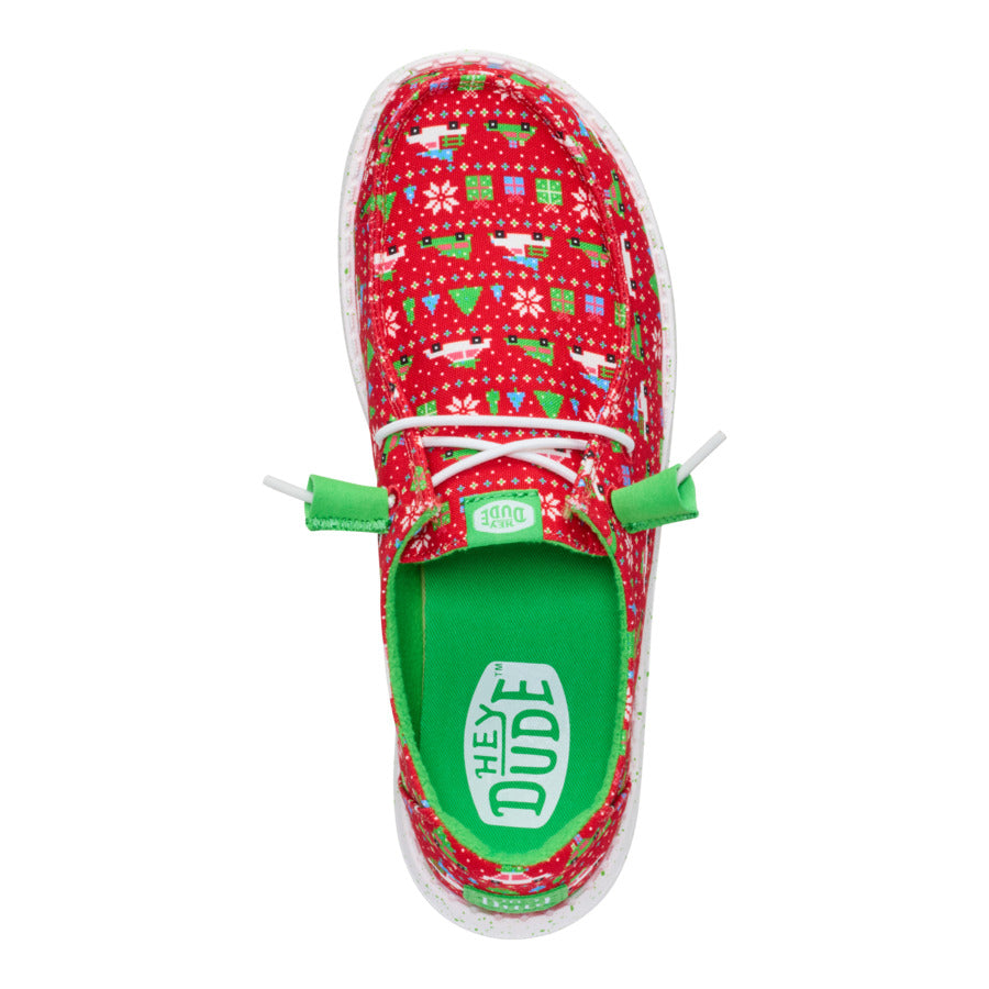 Wendy Holiday Sweater – Red/Green - Image 6