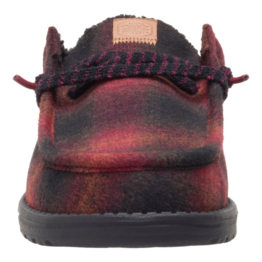 Wally Slip Cozy Plaid – Red Plaid/Black - Image 4