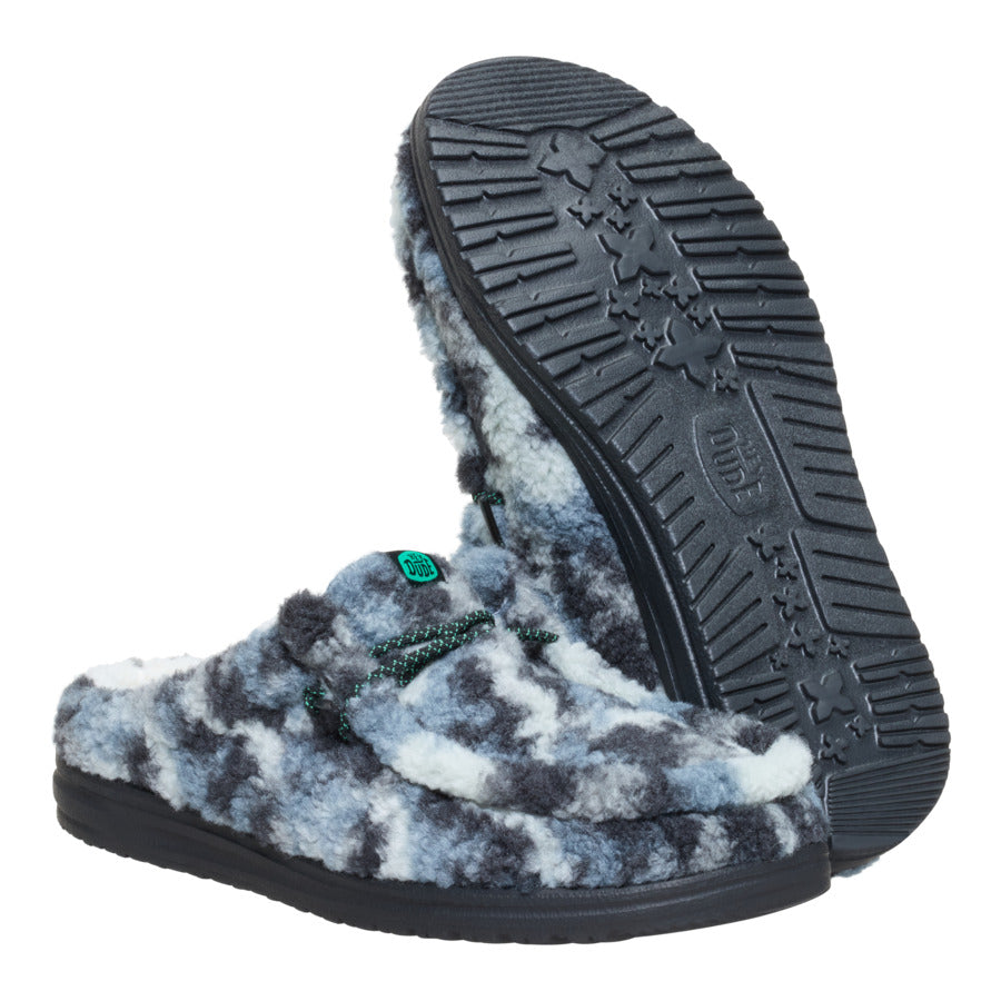 Wally Slipper Cozy Camo – Stormy Blue/Camo - Image 3