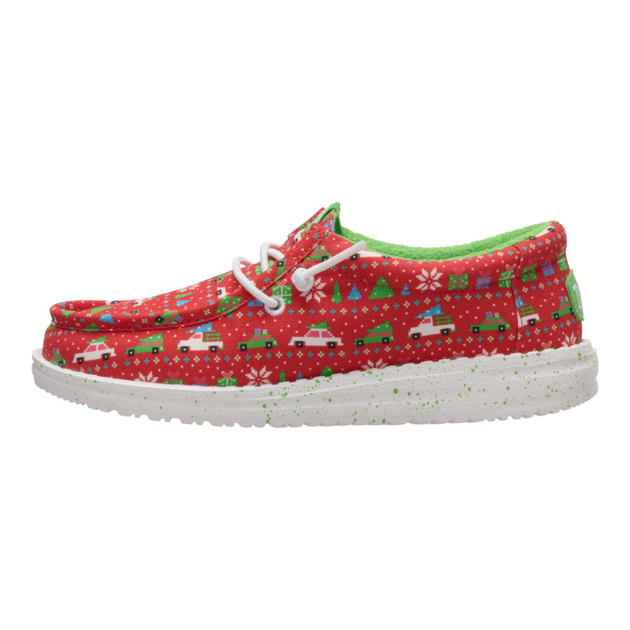 Wally Youth Holiday Sweater – Red/Green