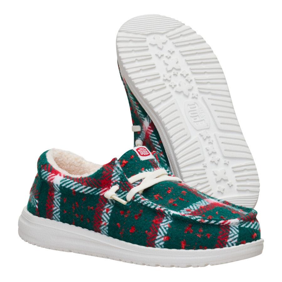 Wally Youth Confetti Plaid Cozy – Red/Green/Multi - Image 3