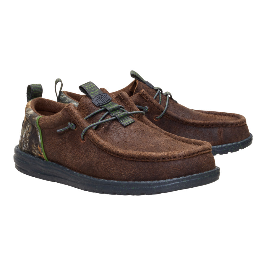 Wally Funk Realtree Edge Suede – Mole Brown/Camo - Image 4