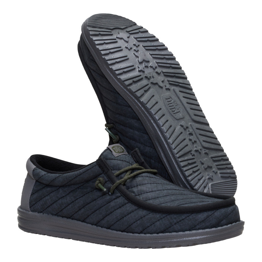 Wally Washed Quilt – Black/Grey - Image 3