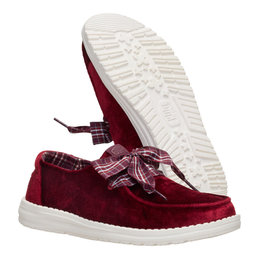 Wendy Holiday Bow – Burgundy - Image 3