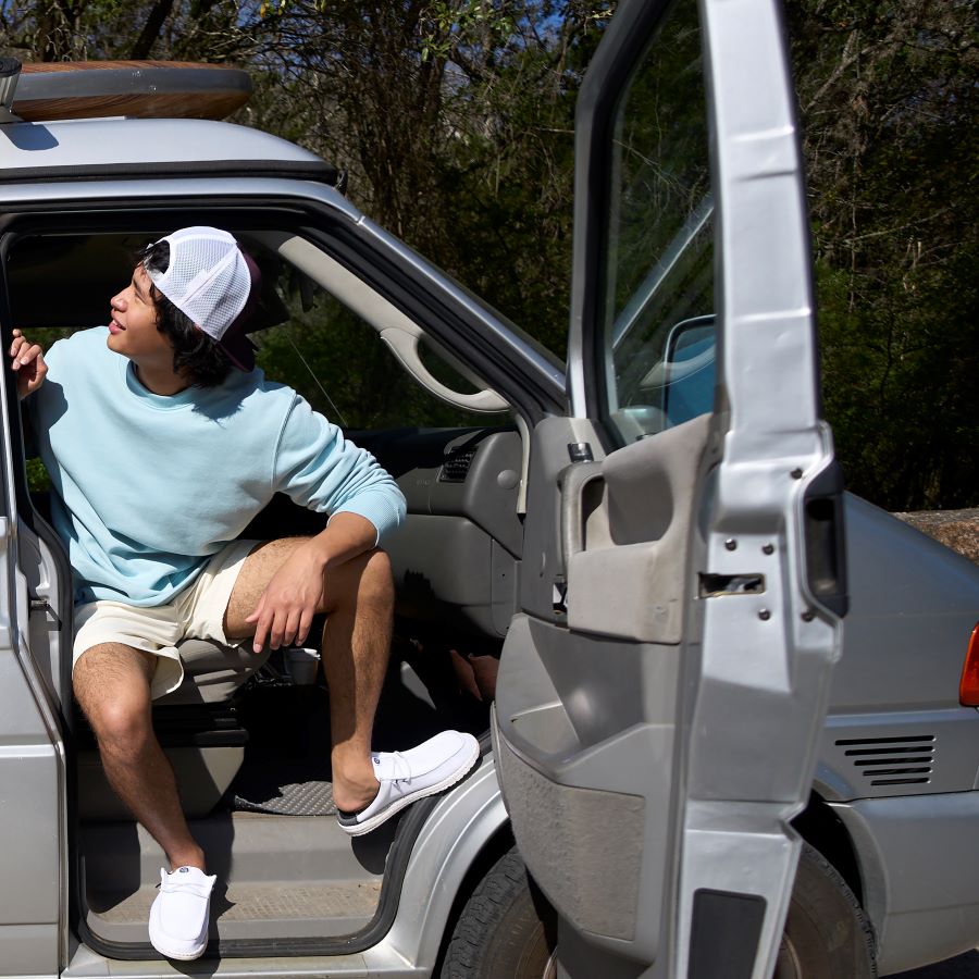 Wally Slip Varsity – White/Black - Image 2